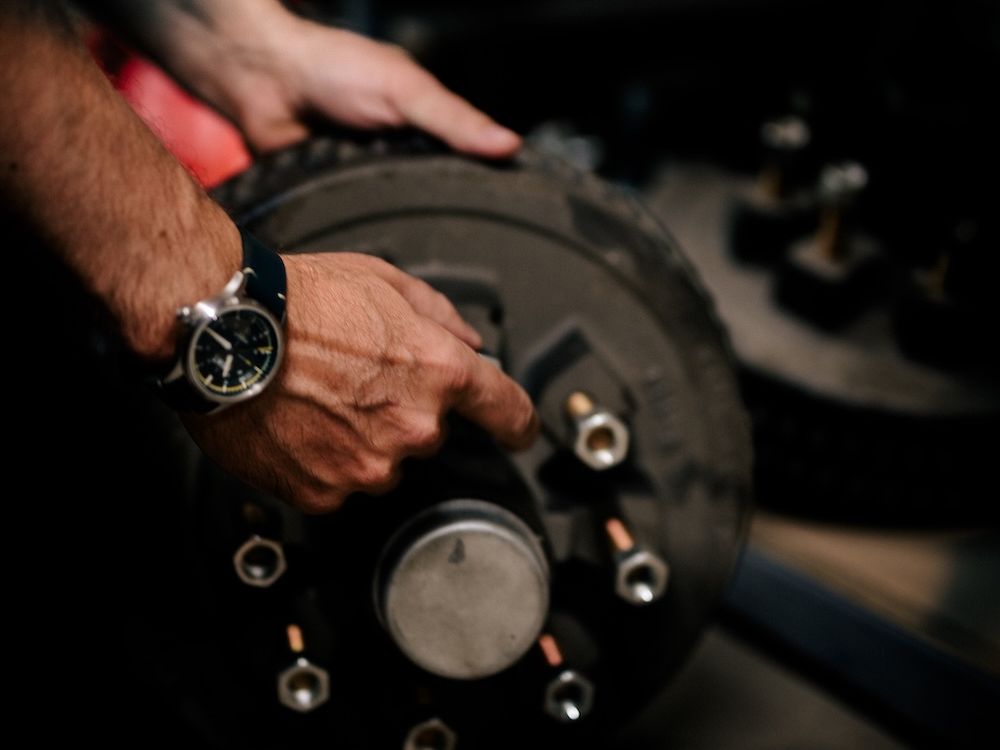 Detail of heavy-duty component work in the Mach 6 shop