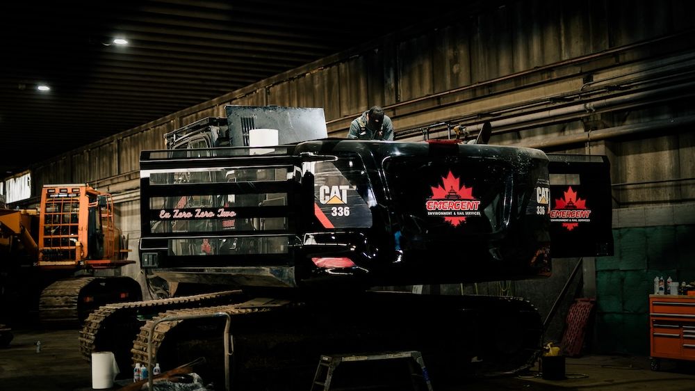 Wide view of the 40,000 sq. ft. Mach 6 shop floor with overhead lighting
