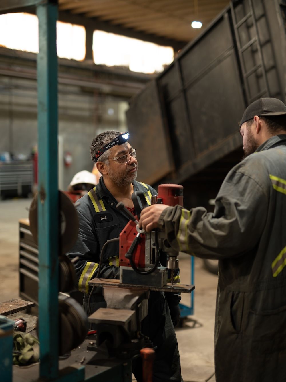 Driveline work under way on a lifted unit at Mach 6